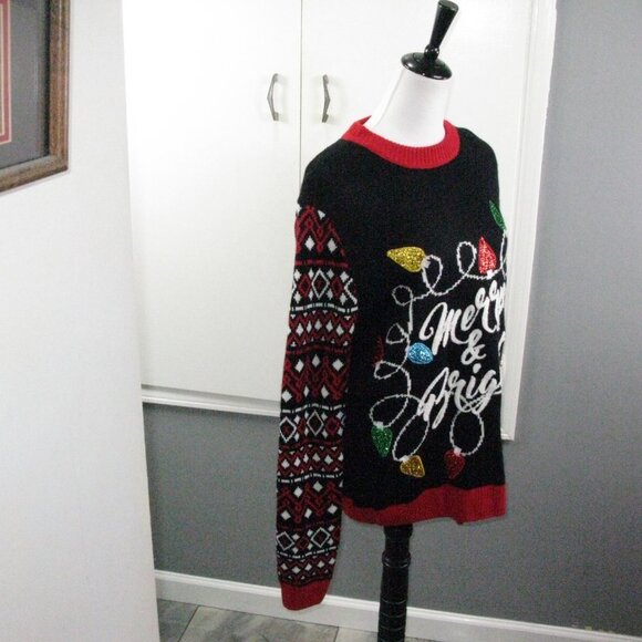 You Look Ugly Today Embellished Ugly Christmas Sweater Size Medium - Picture 5 of 5